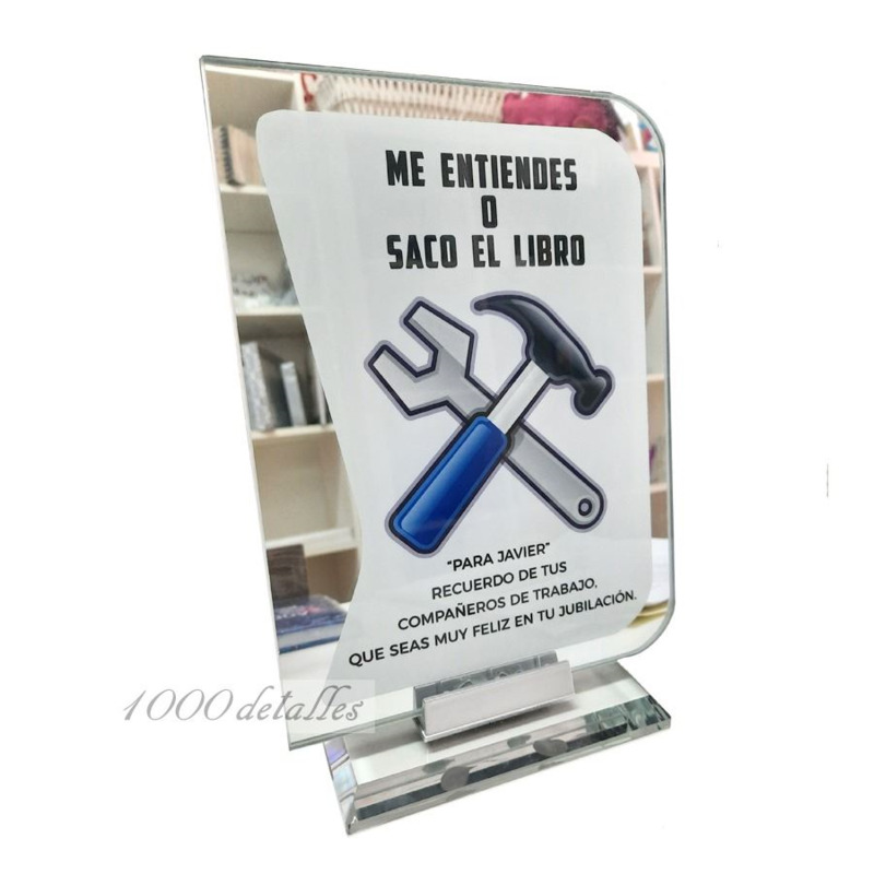 Placa de cristal para regalar personalizada (2)