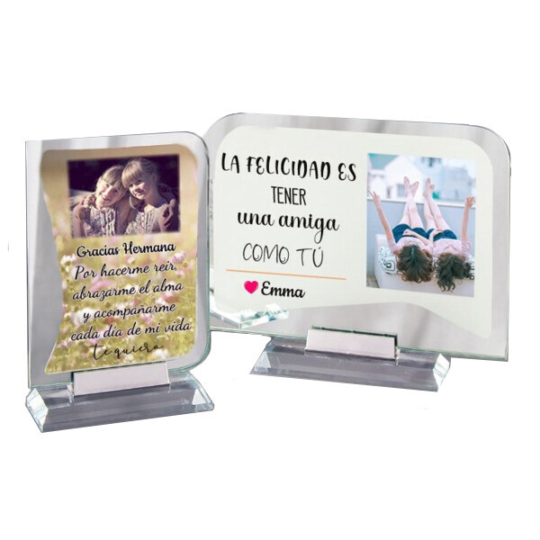 Placa palabra personalizable con fotos​  Regalos Cristal Plaque – CRISTAL  PLAQUE