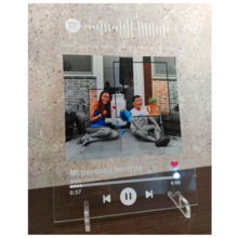 Placa metacrilato personalizada con canción Spotify