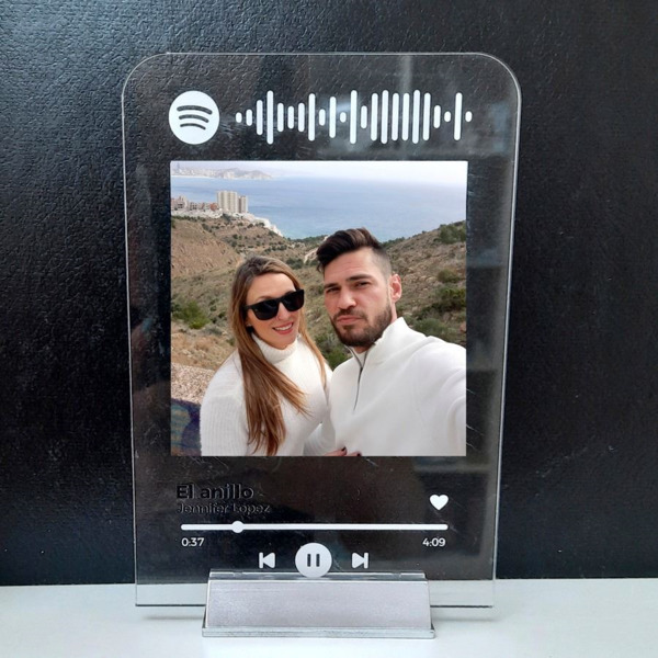 Placa metacrilato sencilla con canción Spotify personalizada (3)