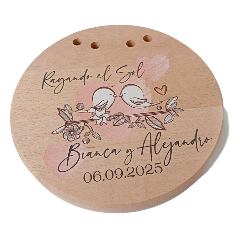 Porta alianzas de madera natural personalizado (2)