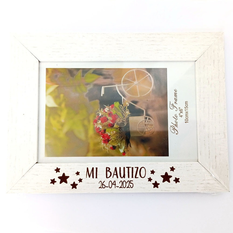Portafotos de bautizo madera opción de grabado (3)