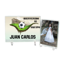 Portafotos de cristal personalizado