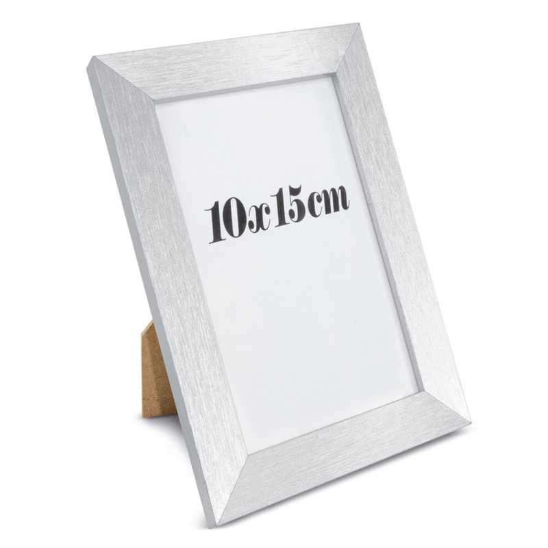 Portarretratos de madera plateado para bodas (4)