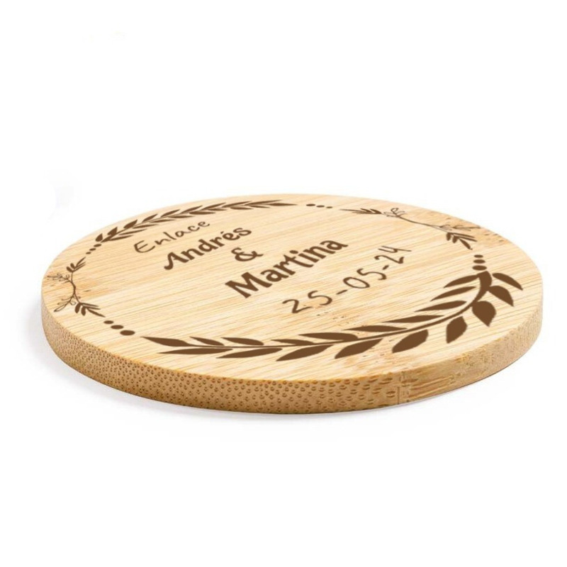 Posavasos de Bambú Grabado (1)
