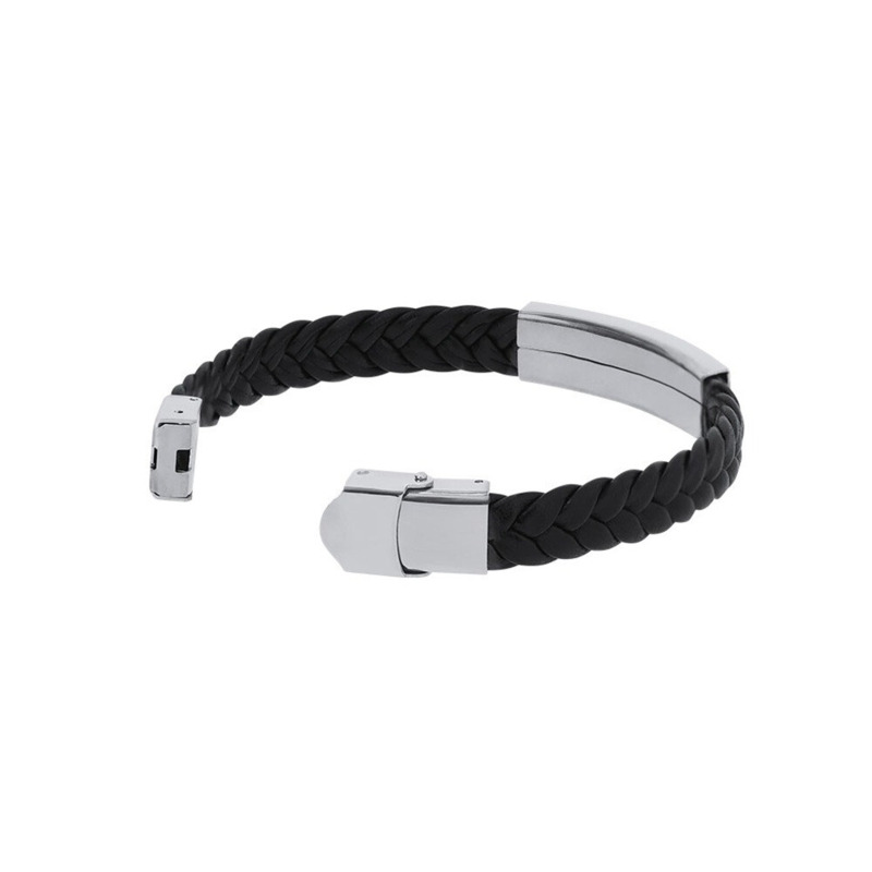 Pulsera de Hombre con Placa de Acero Personalizable para Boda, Comunión o Bautizo (7)