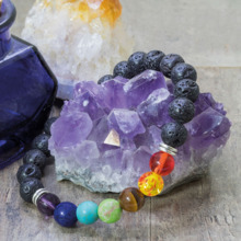 Pulsera de piedra volcánica natural