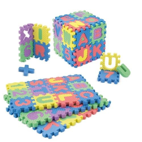 Pack de 100 letras puzzle adhesivas de goma eva - Material de oficina,  escolar y papelería