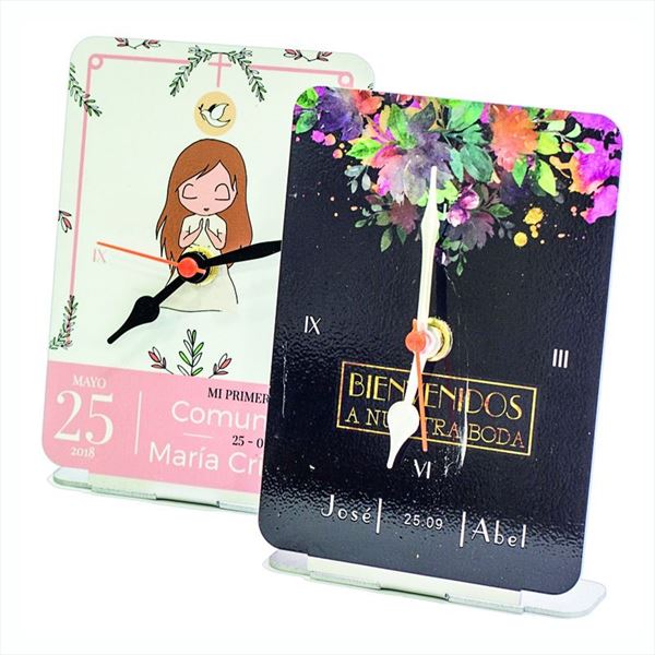 Reloj metálico liso para invitados