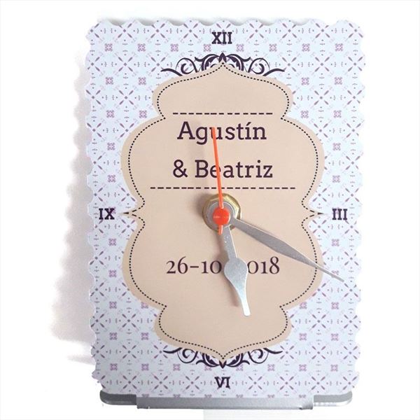 Reloj metálico de ondas para invitados