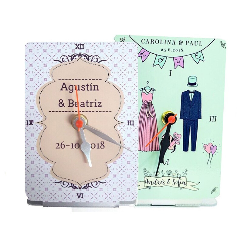 Reloj metálico liso para boda (1)