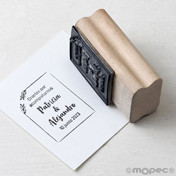 Sello para tarjetas ramitas Gracias por acompañarnos