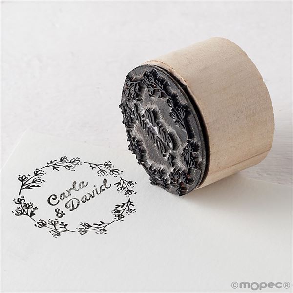 Sello personalizado de corona de flores