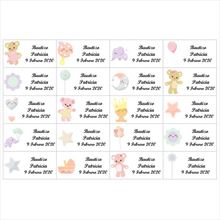 Set de 44 pegatinas de bautizo niña 20 modelos