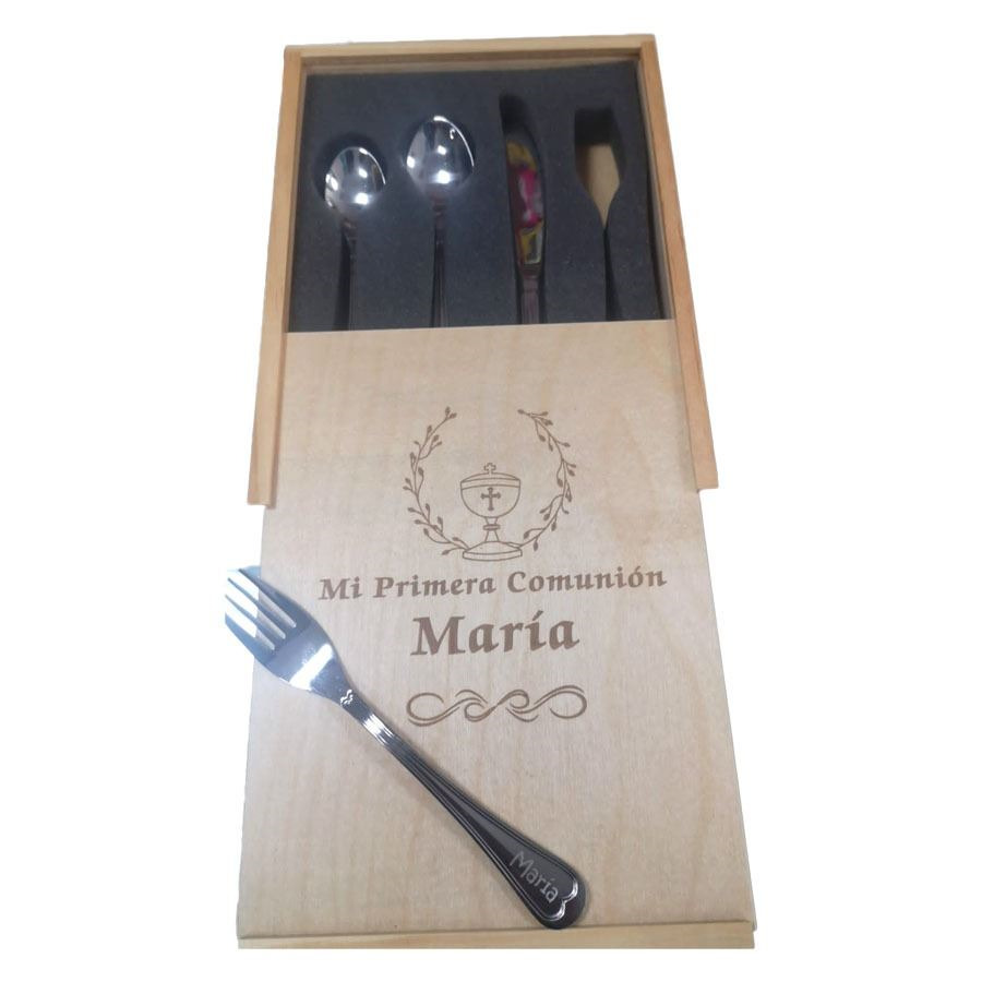 Set de cubiertos con caja personalizados