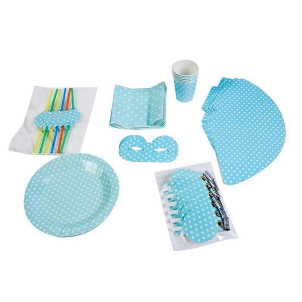 Set de desechables de fiesta azul