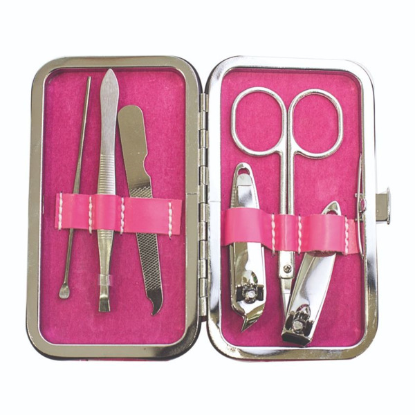 Set de manicura polipiel rosa, recuerdo de comunión y boda (1)