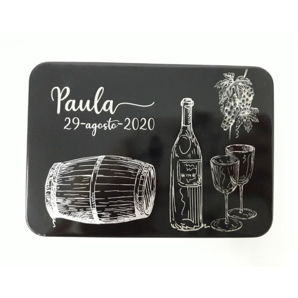 Set de vino en caja metálica (4)