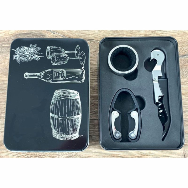 Set de vino en caja metálica (2)