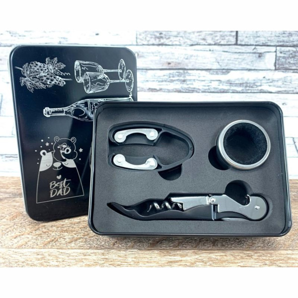 Set de vino en caja metálica (3)