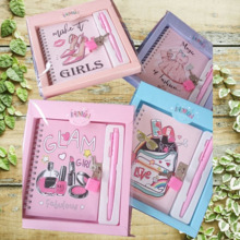 Regalo set diario con bolígrafo de niña Glam