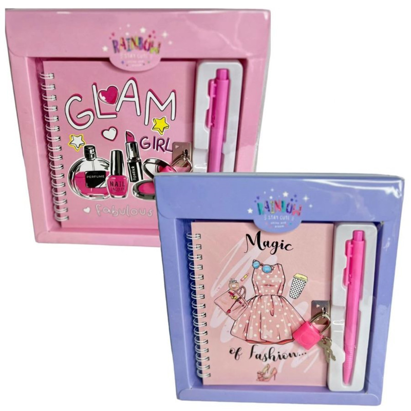 Regalo set diario con bolígrafo de niña Glam (1)