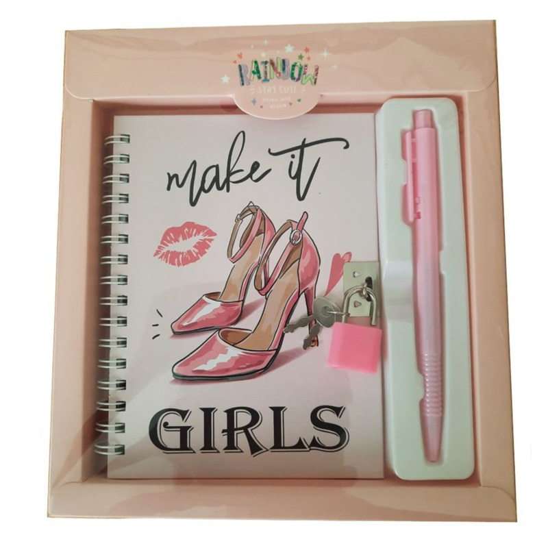 Regalo set diario con bolígrafo de niña Glam (2)