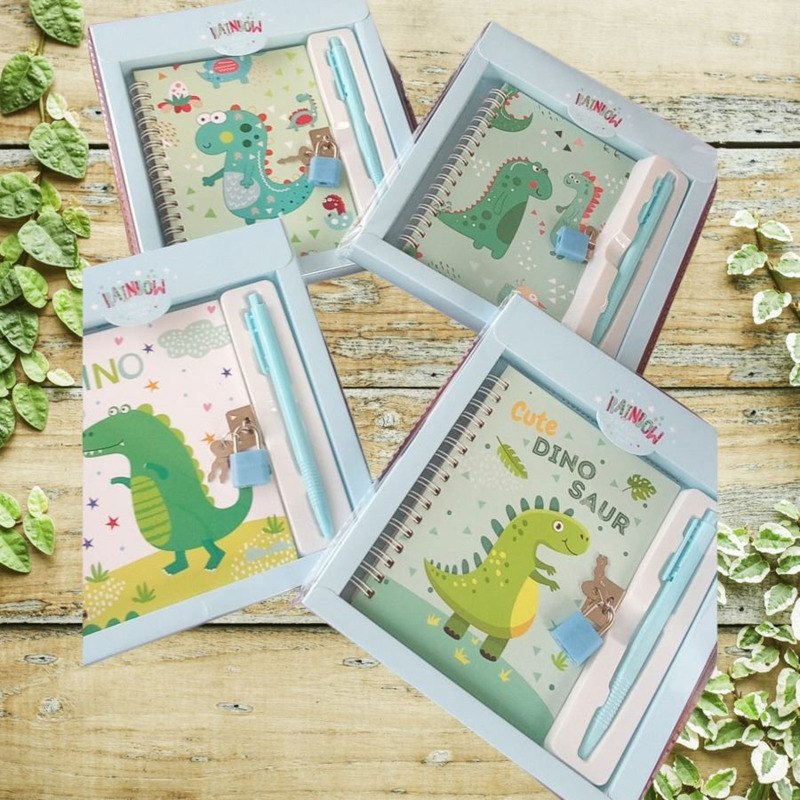 Set diario con bolígrafo de niño Dino