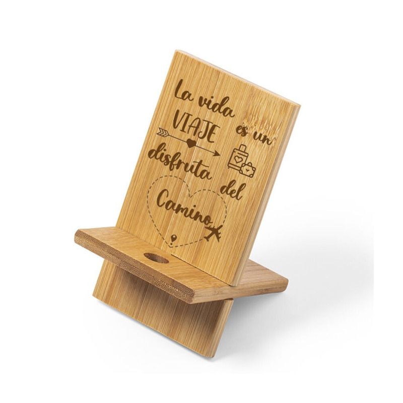 Soporte para el móvil con frase