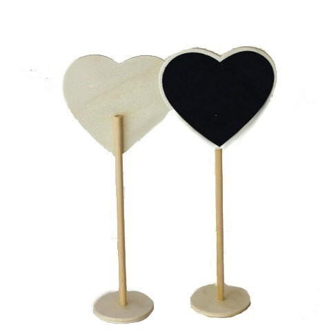 Soporte para mesas de corazón con pizarra
