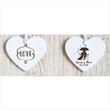 Tarjeta corazón con cordón personalizable