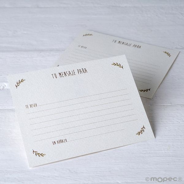 Tarjeta para mensajes con ramitas