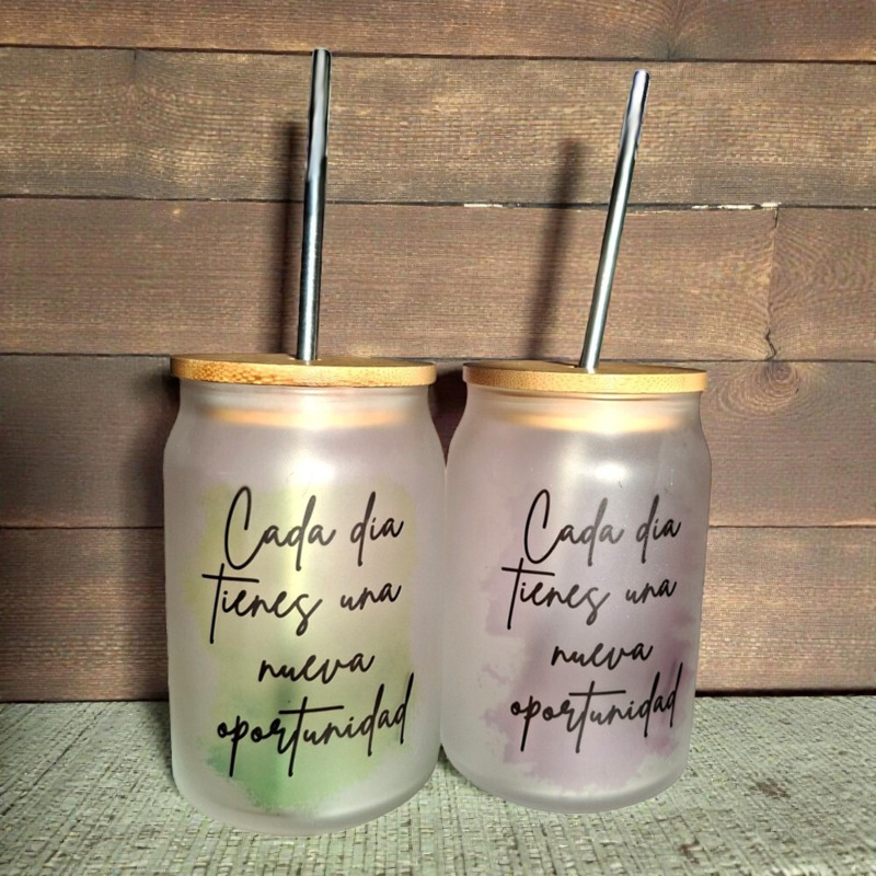 Tarro con frase y tapa de bambú (5)