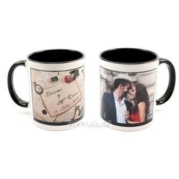 Taza con foto personalizada de boda con fondos (2)