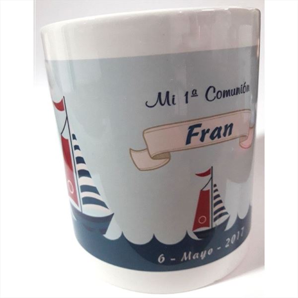 Taza con foto personalizada de comunión con fondos (1)