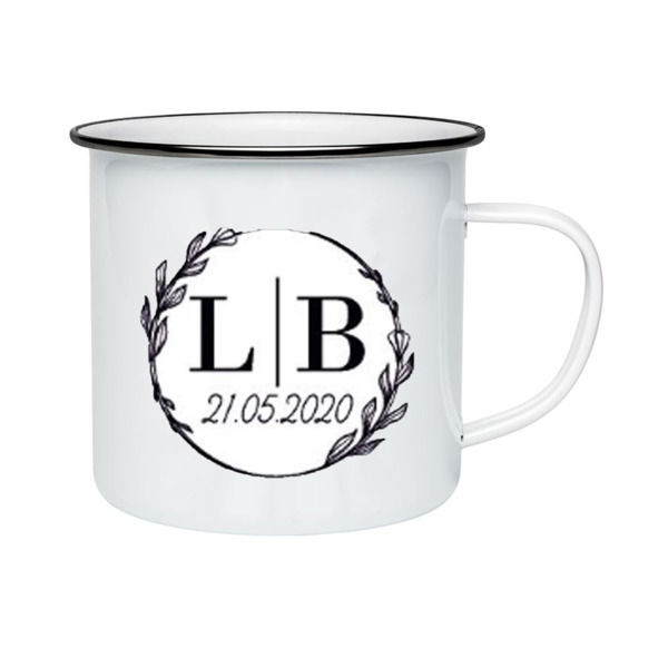 Taza retro metal con grabado láser (1)