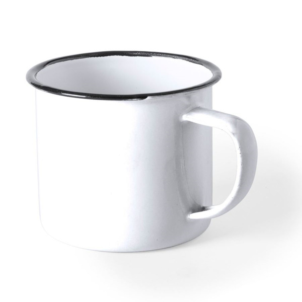 Taza retro metal con grabado láser (2)