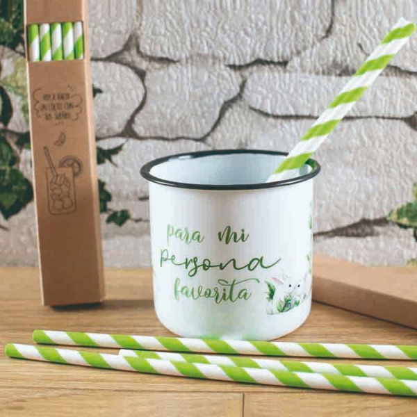 Taza retro metal grabada con sublimación a color (1)