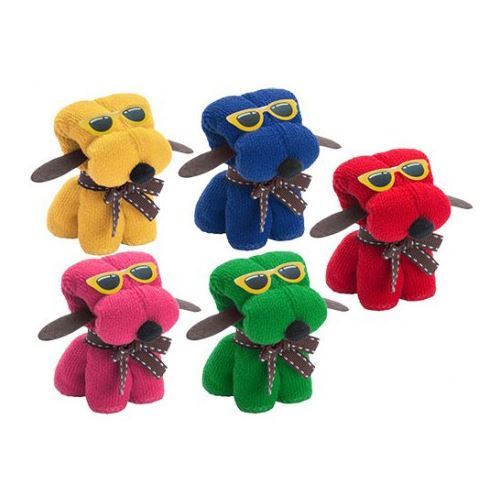 Toalla con forma de perrito y gafas