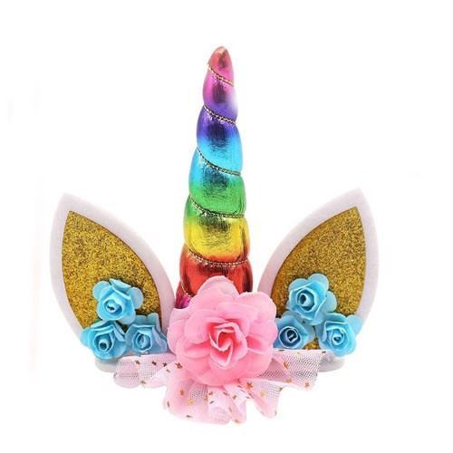 Topper para tartas de unicornio