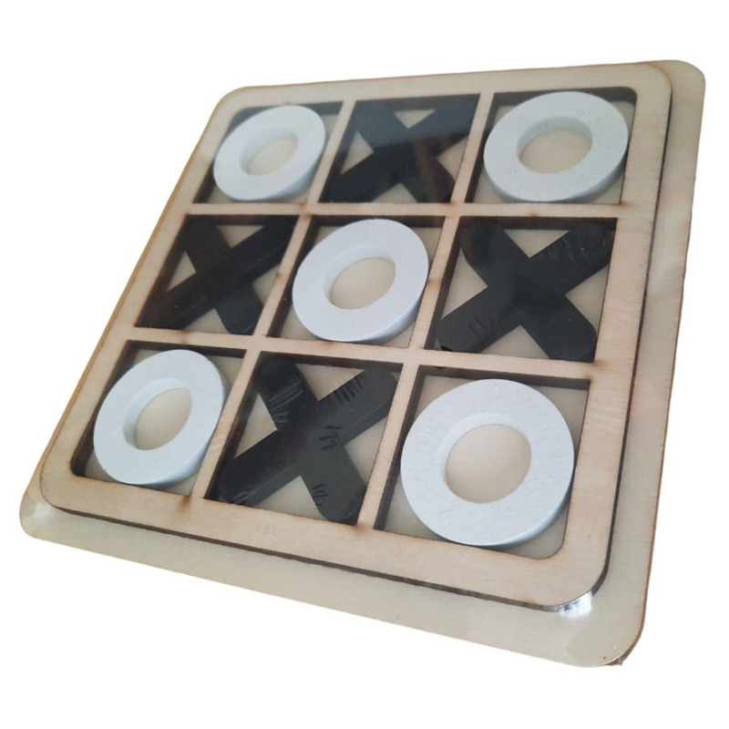 Tabla de juego tres en Raya de madera (1)