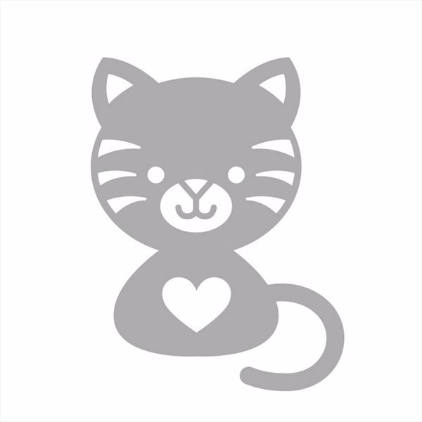 Troquel de gatito con corazón (1)