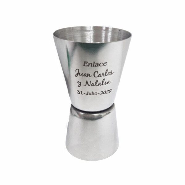 Vaso medidor de para coctel personalizado
