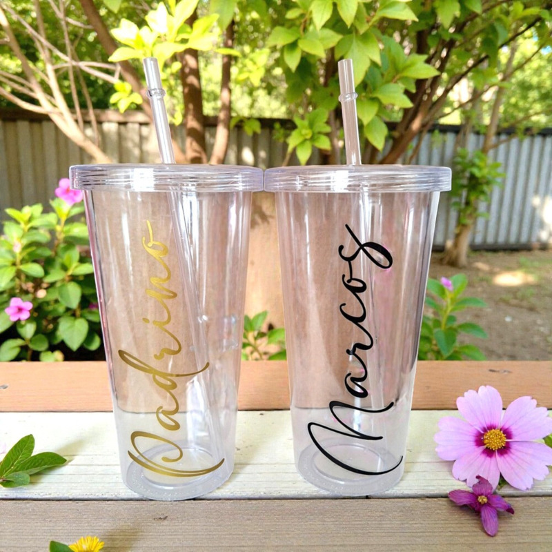 Vaso transparente con tapa y pajita personalizado (1)