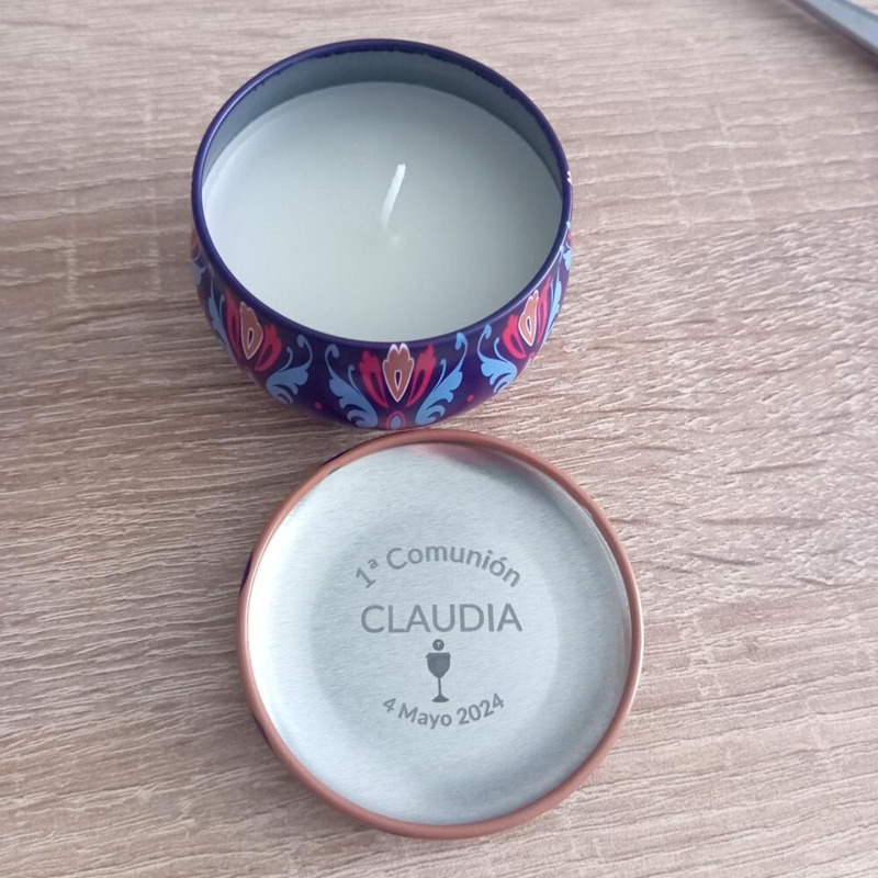 Vela aromática Oriente personalizable, para regalar a invitados (8)