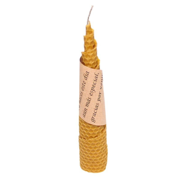 Vela de cera de abeja natural Española (2)