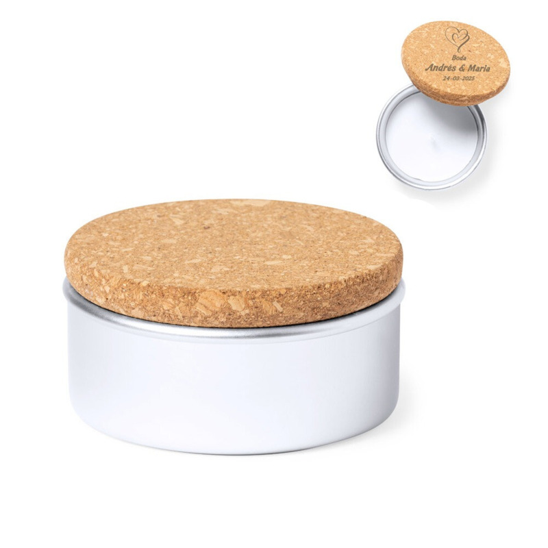 Vela ecológica de cera vegetal con aroma a vainilla