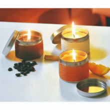 Vela fragancia de vainilla, café y naranja